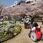 花時計に人が集まっている様子【花時計プロジェクト】